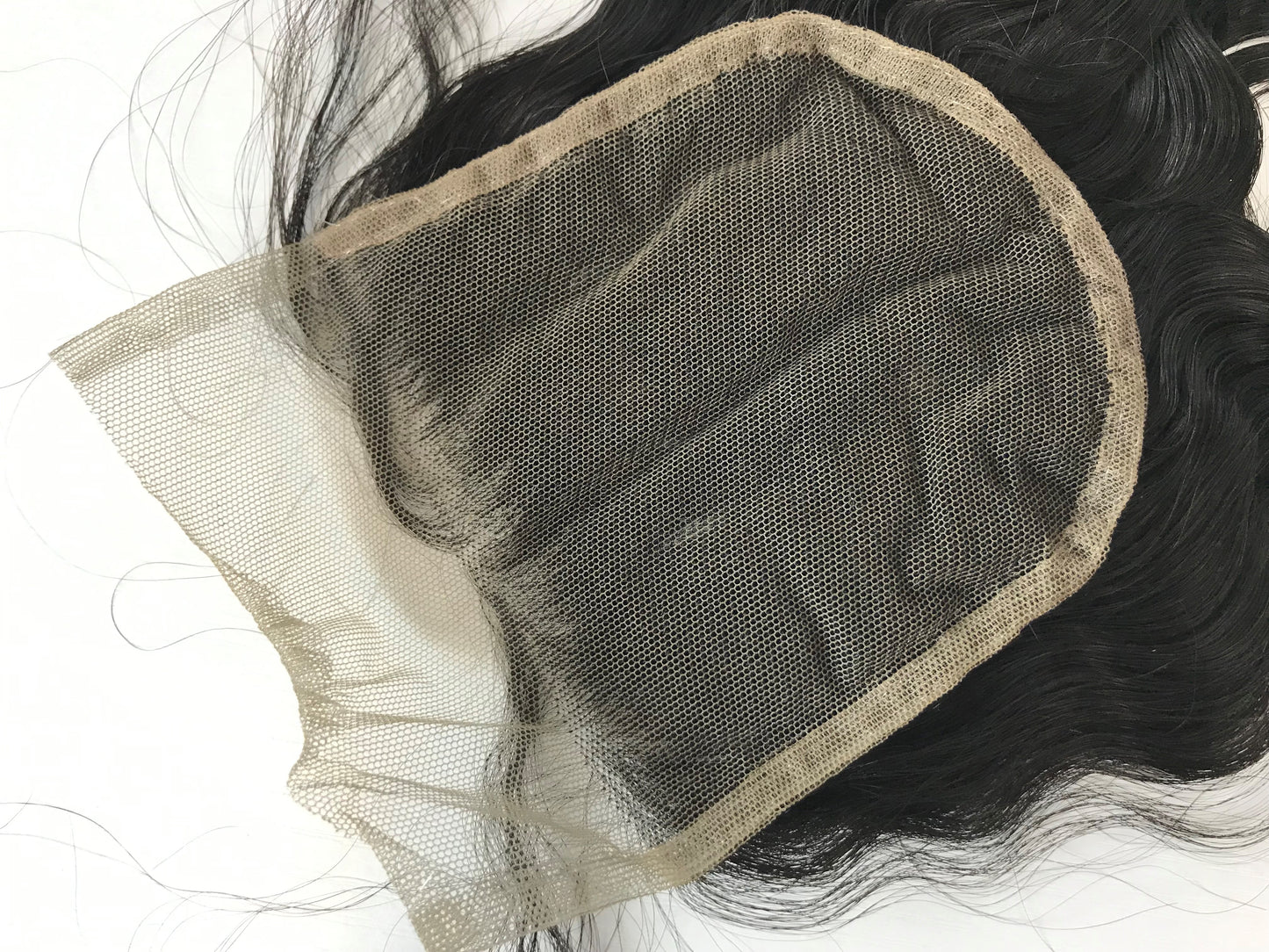 5x5 Single Donor Medium Brown/Transparent lace closure Afro Kinky