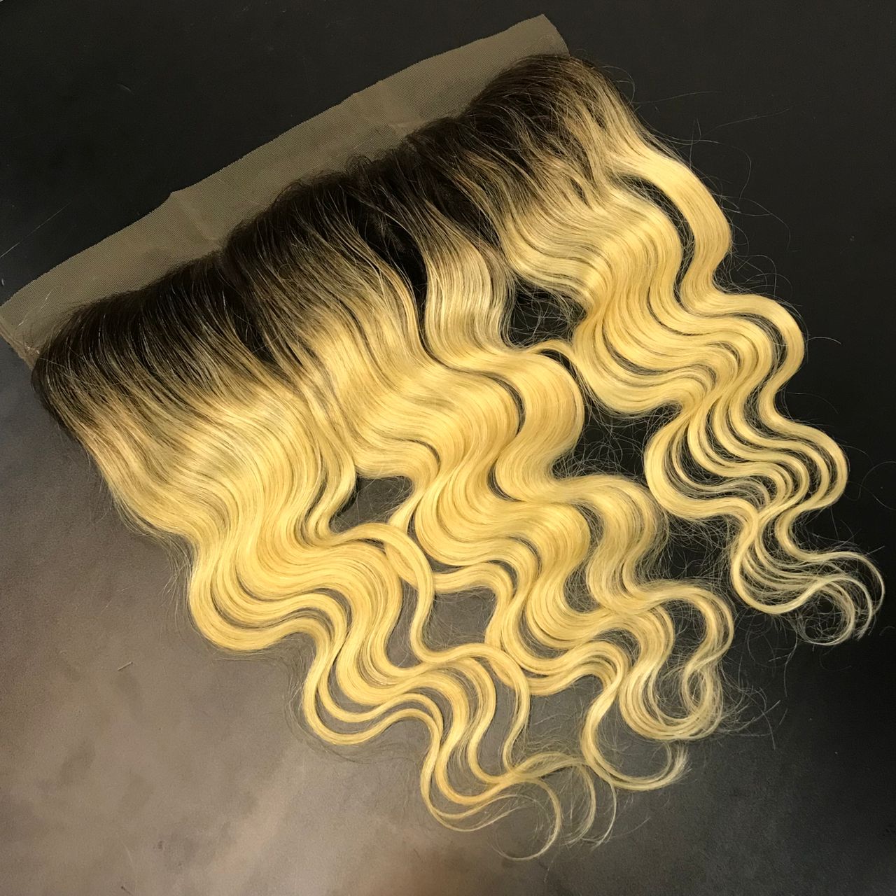 13x4 Single Donor 1B/613 Blonde Medium Brown Lace Body Wave