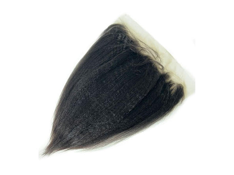 7x7 HD Single Donor  Super Fine Swiss Invisible lace closure Kinky Straight