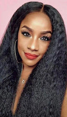 HD 13 x 4 130% Density Lace Front wig Kinky Straight