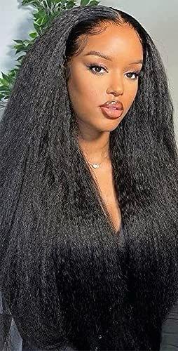 13 x 6 Frontal Wig 180% Density  Kinky Straight