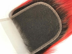 Mayfair Remy Light Lace 4X4 1B Red Straight