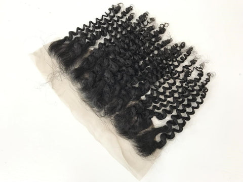 Single Donor 13x6 HD Super fine Swiss invisible thin lace Frontal Kinky Curl