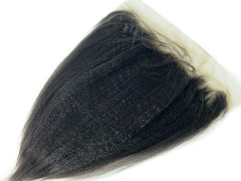 13x4 Single Donor Normal Trans Light / medium brown Kinky Straight