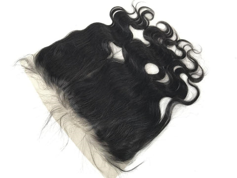 Single Donor 13x6 Medium Brown Lace Frontal with Transparent Light Lace body wave