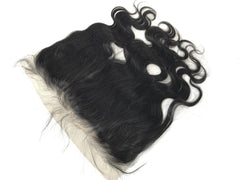 Single Donor 13x6 Medium Brown Lace Frontal with Transparent Light Lace body wave