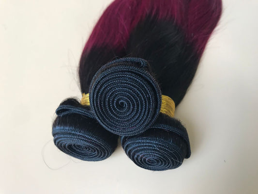 Mayfair Remy Fuller Hair Bundle 1B/99J Straight