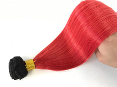Mayfair Remy Fuller Hair Bundle 1B/Red Straight