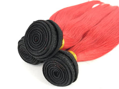 Mayfair Remy Fuller Hair Bundle 1B/Red Straight