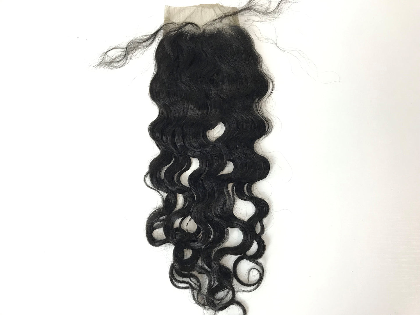 5x5 Single Donor Medium Brown/Transparent lace closure Afro Kinky