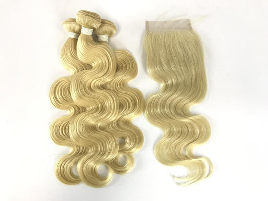 Single Donor 613 Blonde Virgin Hair bundle Malaysian & Brazilian Body Wave