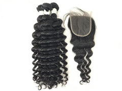4x4 Single Donor Normal Transparent light/Medium Brown  Loose Deep