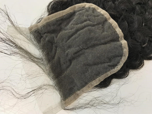 Mayfair Remy  4x4  medium brown lace closure Kinky Curl