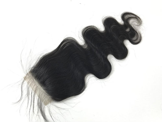 Mayfair Remy  4x4  Medium brown lace closure Body Wave