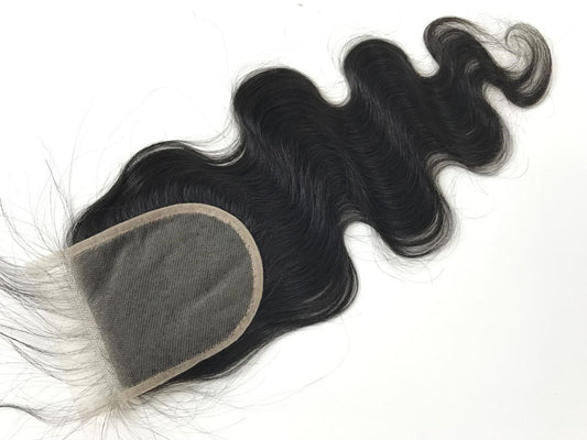 Mayfair Remy  4x4  Medium brown lace closure Body Wave