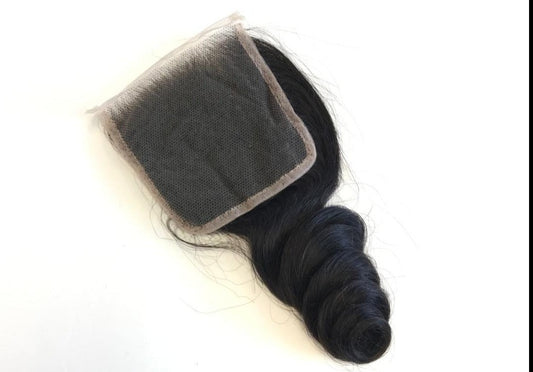 4x4 Single Donor HD Super Fine Swiss Invisible lace closure Loose Wave