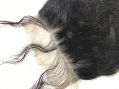 5x5 Single Donor Medium Brown/Transparent lace closure Natural Wave