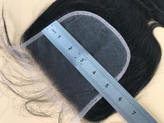 5x5 HD Single Donor  Super Fine Swiss Invisible lace closure Body Wave