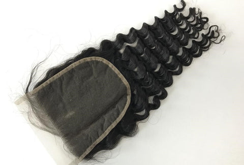 5x5 HD Single Donor  Super Fine Swiss Invisible lace closure Deep Wave