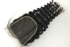 5x5 HD Single Donor  Super Fine Swiss Invisible lace closure Deep Wave