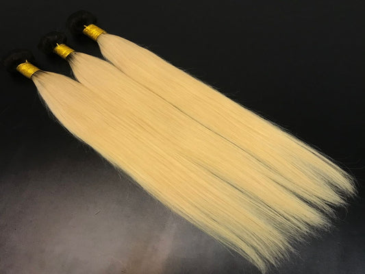 Single Donor 1B/613 Blonde Virgin Hair bundle Malaysian & Brazilian Straight