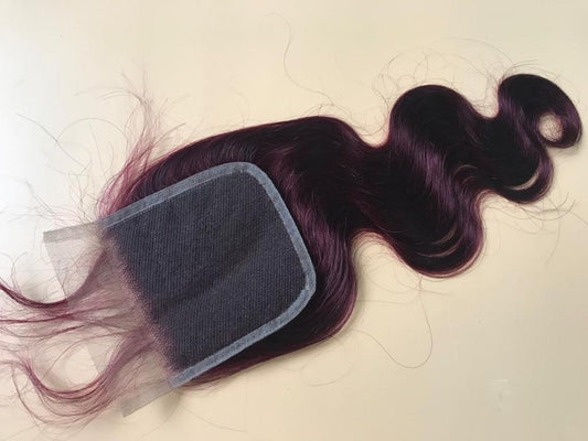 Mayfair Remy Light Lace 4X4 #99J Body Wave