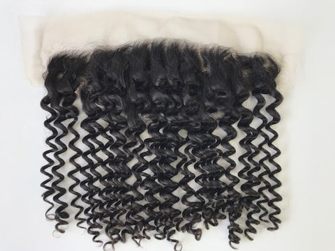 13x4 CELEB style light brown lace full Tip and fuller density lace Frontal Deep Wave