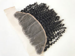 13x4 Single Donor Normal Trans Light / medium brown Kinky Curl