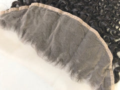 13x4 Single Donor Normal Trans Light / medium brown Kinky Curl
