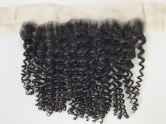13x4 Single Donor Normal Trans Light / medium brown Kinky Curl