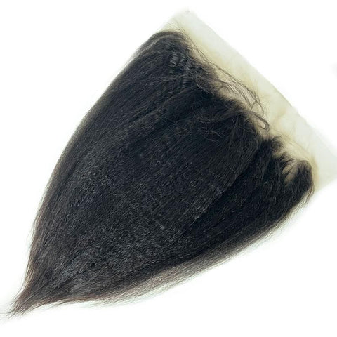 4x4 Single Donor Normal Transparent light/Medium Brown Closure Deep Curl