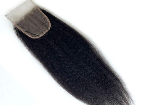MayfairRemy 4x4  Medium brown lace light closure Kinky Straight